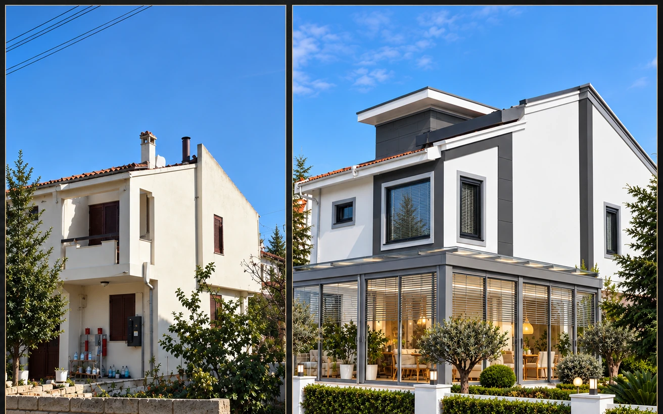 Kıyı villa tadilat ve iç dış mekân yenileme projesi – ArcCasa