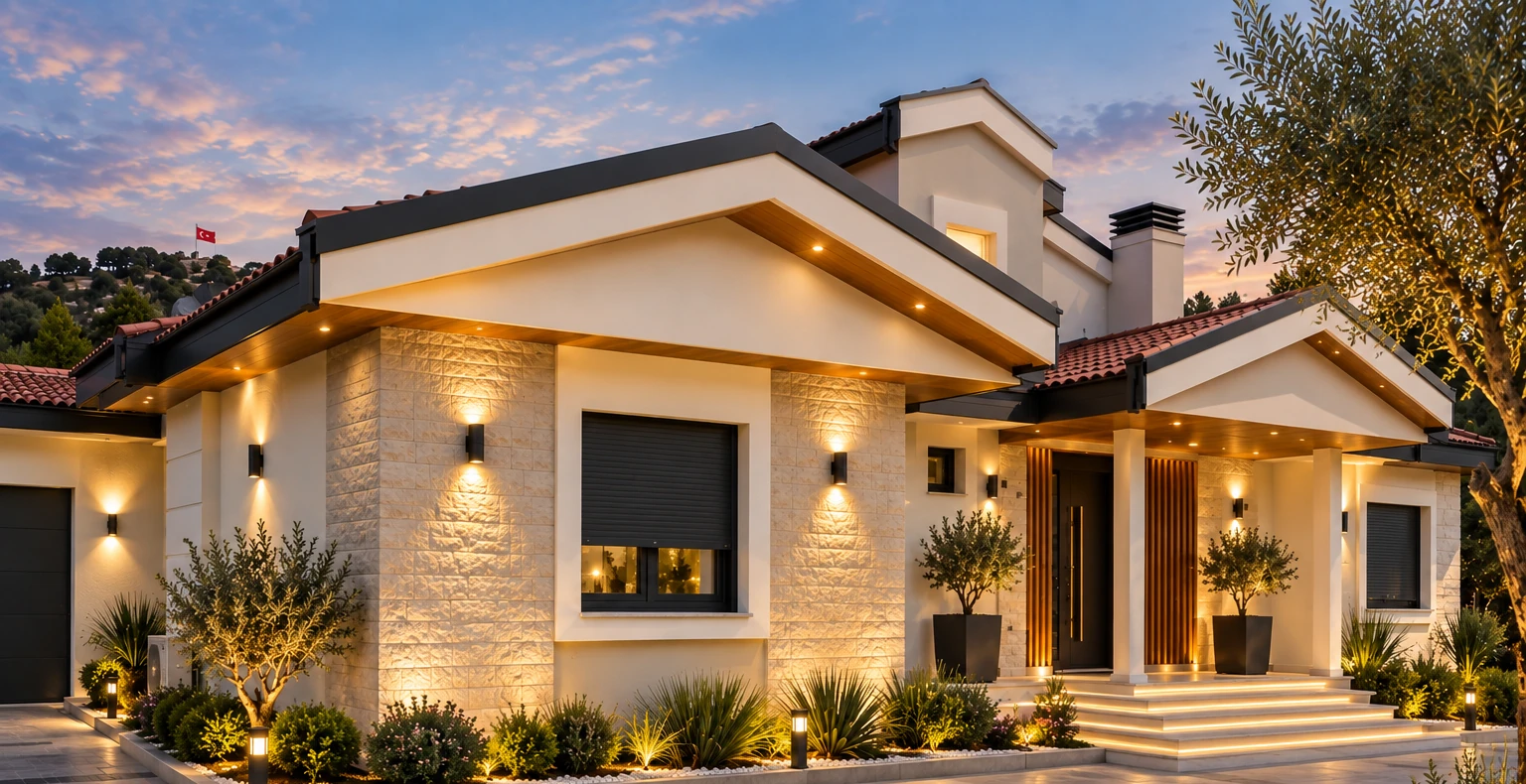 Gün batımı havuzlu villa mimarlık ve dönüşüm projesi – ArcCasa